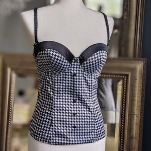 HOUNDS TOOTH CAMI CORSET